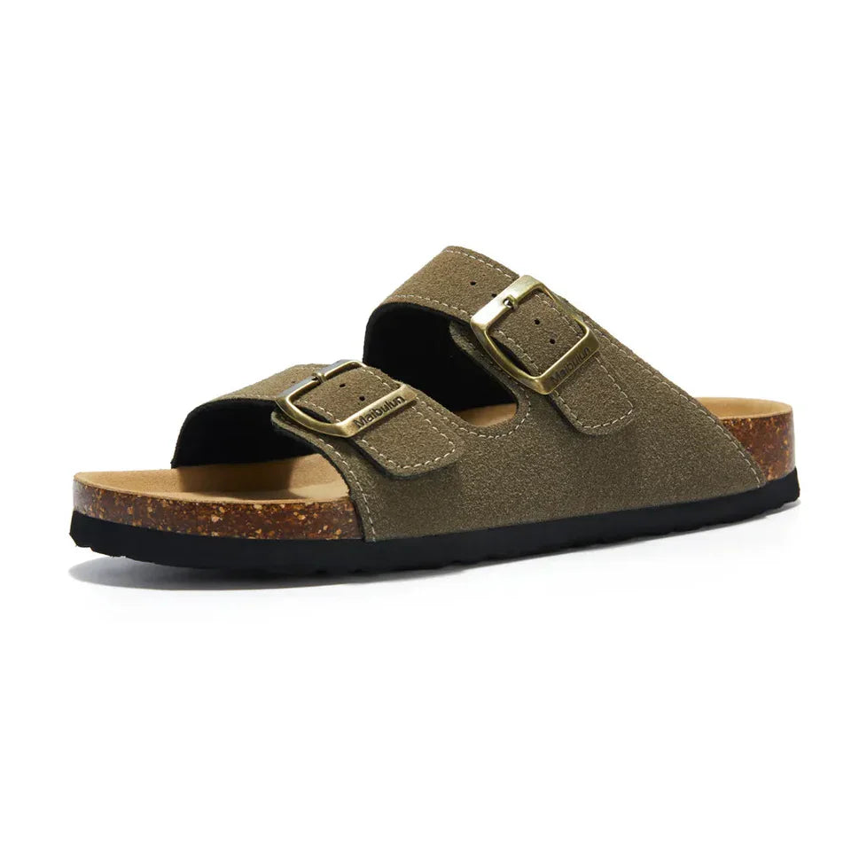 Tokio Suede Sandal - Moss Green