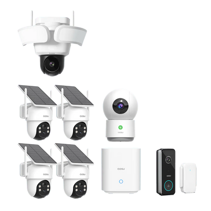 SolarCam D1 Classic Kit + Video Doorbell Ultra + Floodlight Cam Pro + IndoorCam P1 Pro