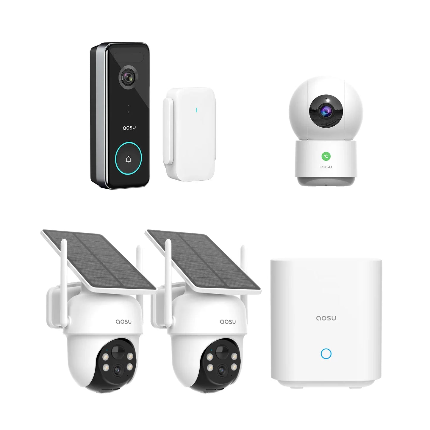 SolarCam D1 Classic Kit + Video Doorbell Ultra + IndoorCam P1 Pro