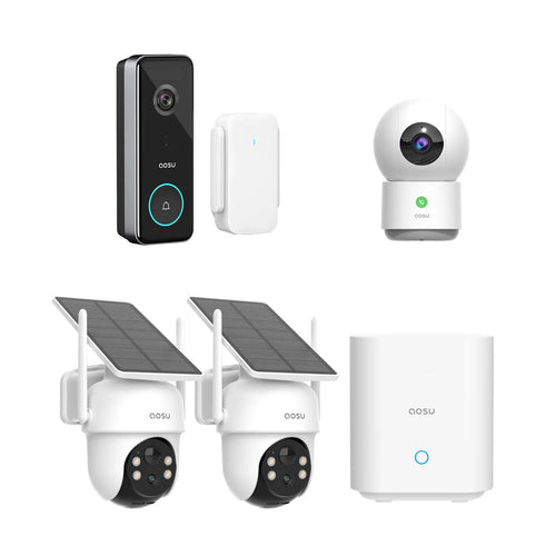 SolarCam D1 Classic Kit + Video Doorbell Ultra + IndoorCam P1 Pro