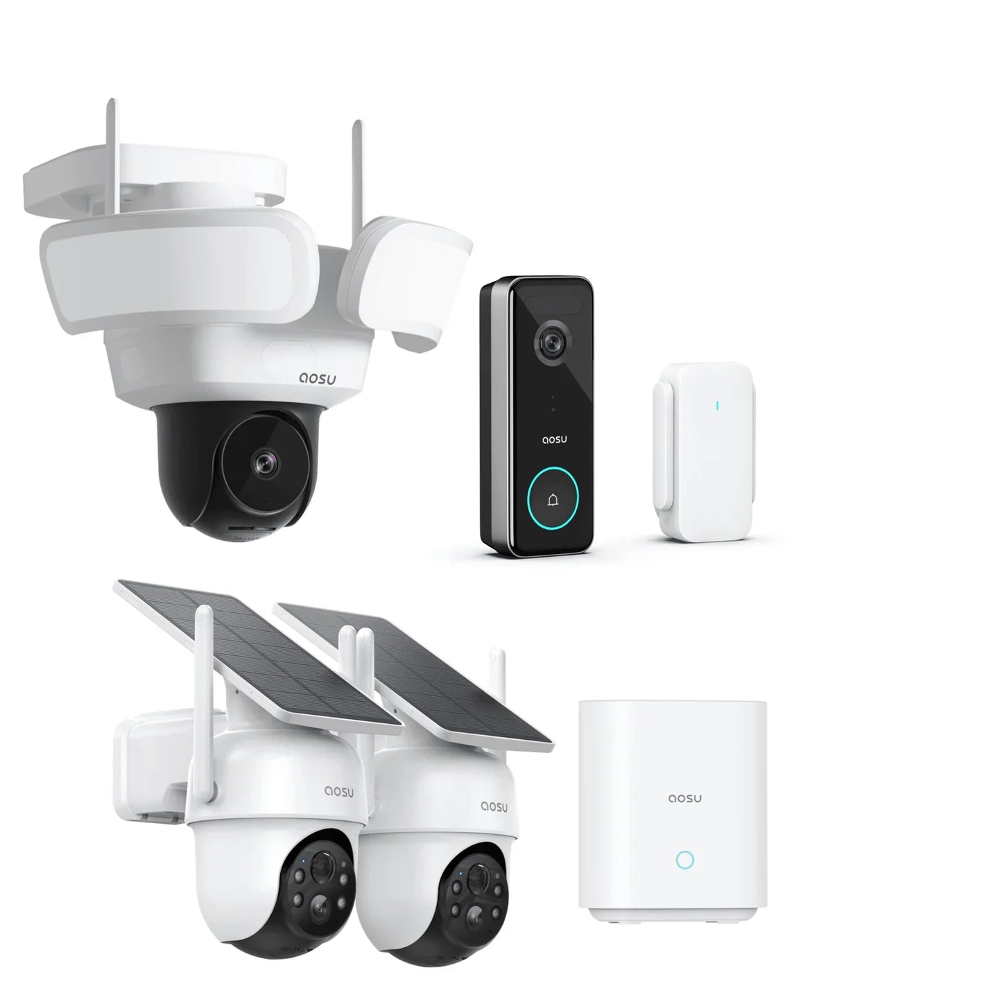 SolarCam D1 Classic Kit + Video Doorbell Ultra + Floodlight Cam Pro