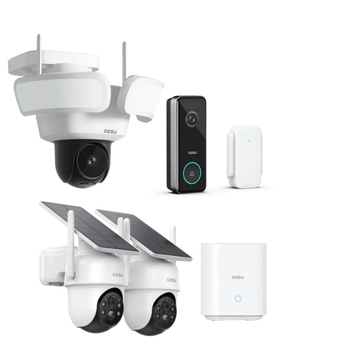 SolarCam D1 Classic Kit + Video Doorbell Ultra + Floodlight Cam Pro