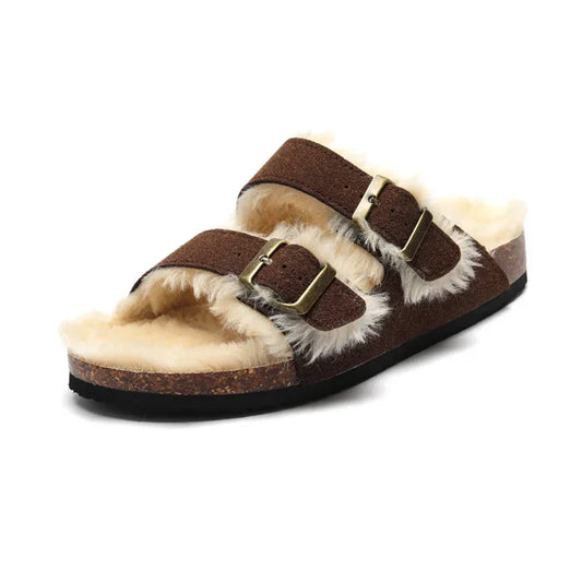 Indonesia sandal  Fluffy - Dark Brown