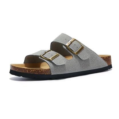 Tokio Suede Sandal - Light Gray