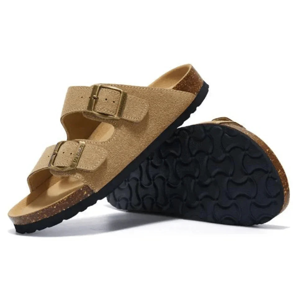 Tokio Suede Sandal - Light Brown