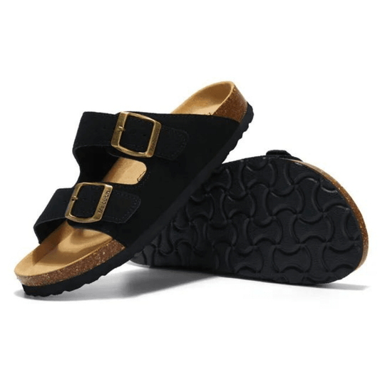 Tokio Suede Sandal - Black