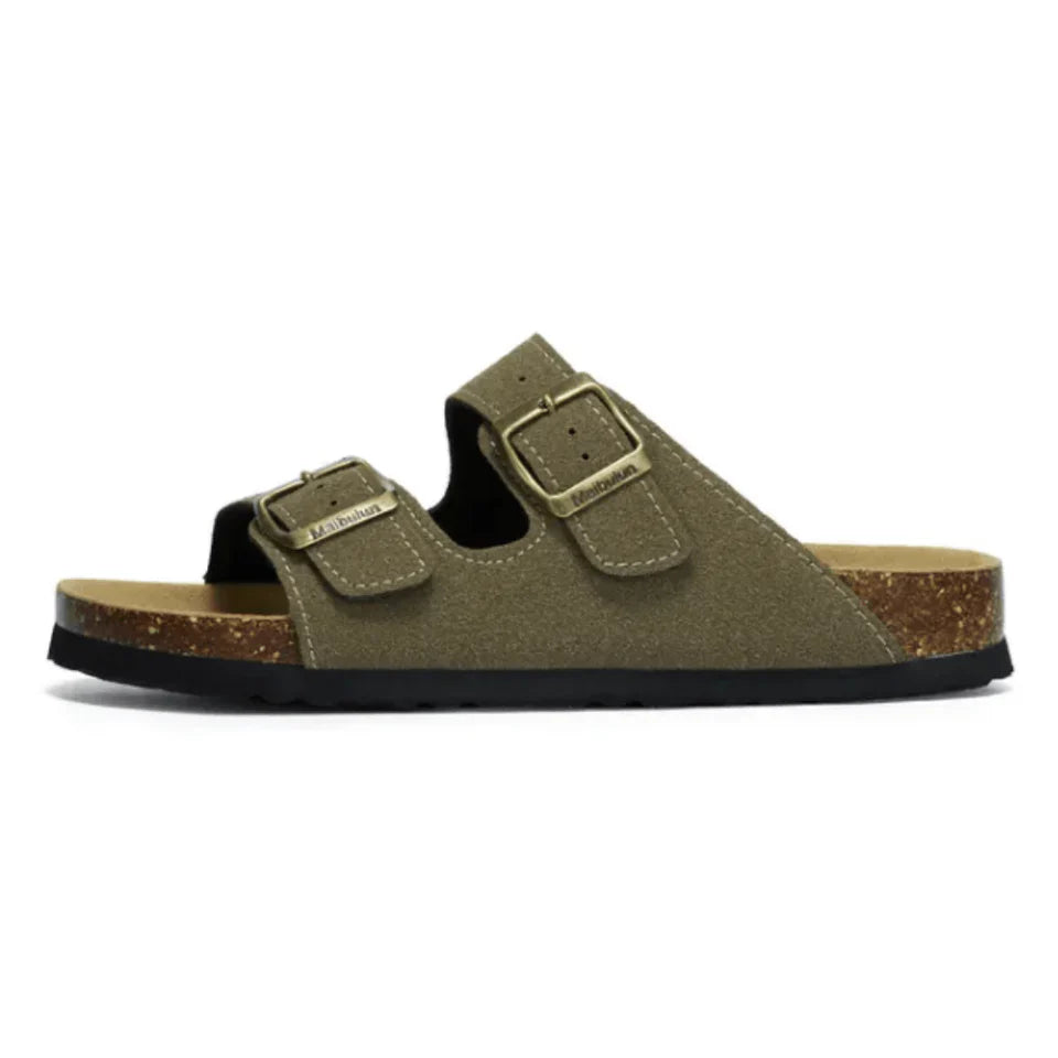 Tokio Suede Sandal - Moss Green