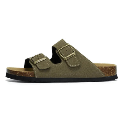 Tokio Suede Sandal - Moss Green