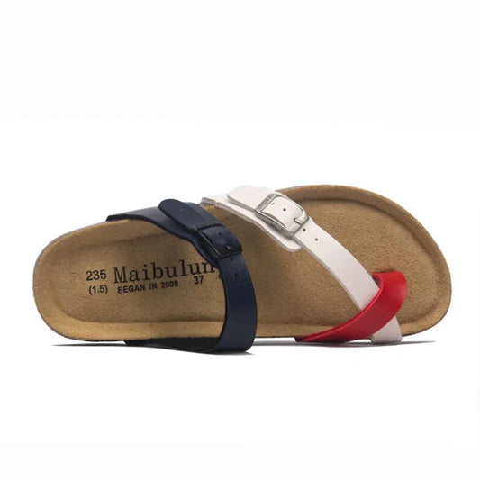 Greece Sandal - Blue, White and Red