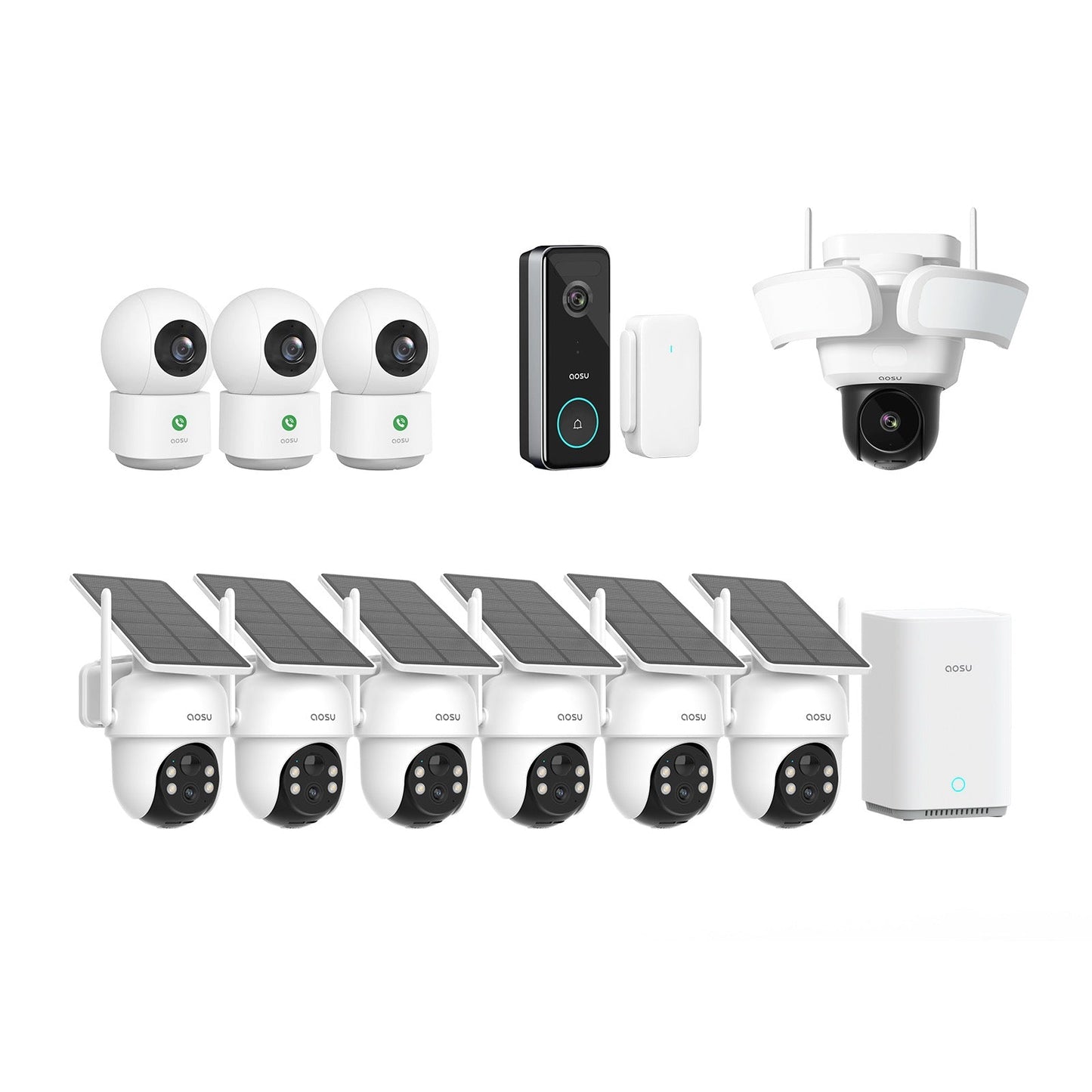 SolarCam D1 Classic (6-Cam) + Video Doorbell Ultra + Floodlight Cam Pro + IndoorCam P1 Pro